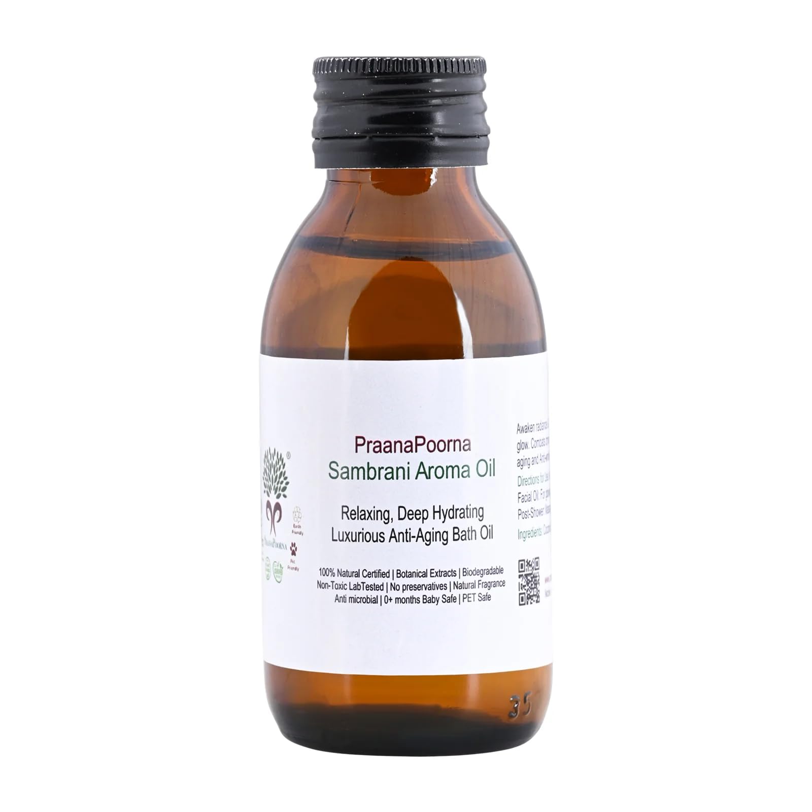 Sambrani Aroma Oil 100ml | 100% Natural Bath & Body Oil with Coconut Oil & Sambrani Resin | Deep Hydration, Glowing Skin, Relaxing Aroma, Face & Body Massage Oil, Daily Moisturizer-image-17