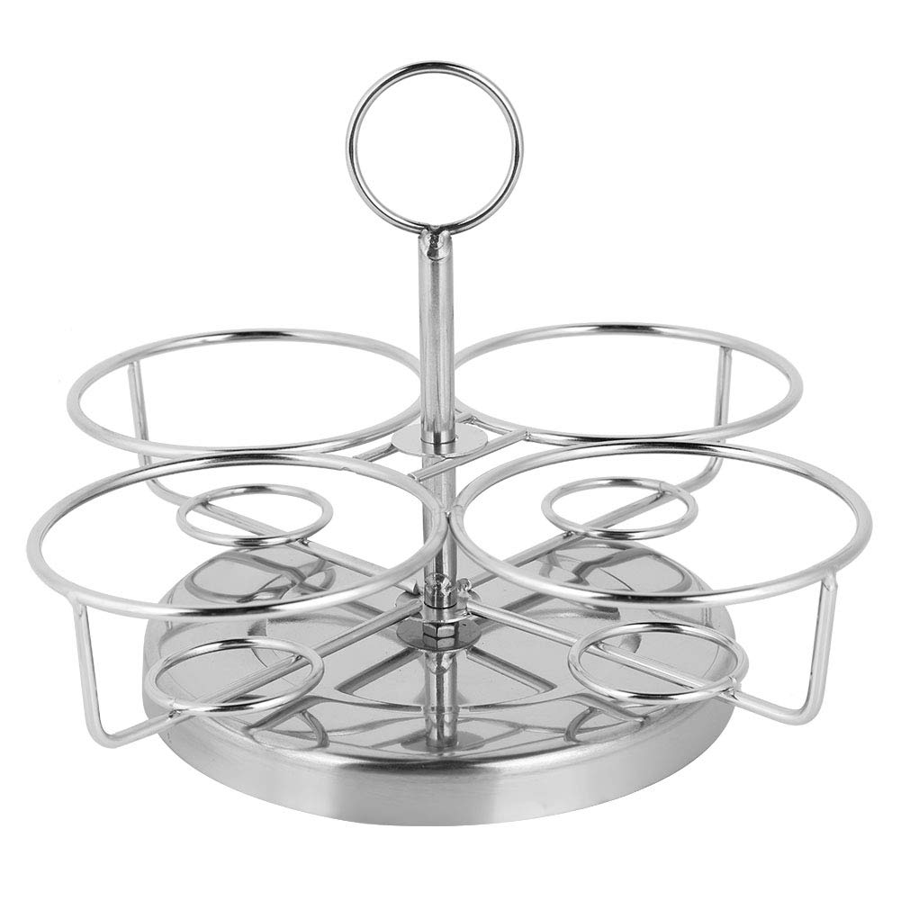 Barattoli di spezie, Barattoli di spezie rotanti in acciaio inossidabile per sale Spezie Pentola Quattro bottiglie di condimento con cucchiaio, Coperchio per cucina.