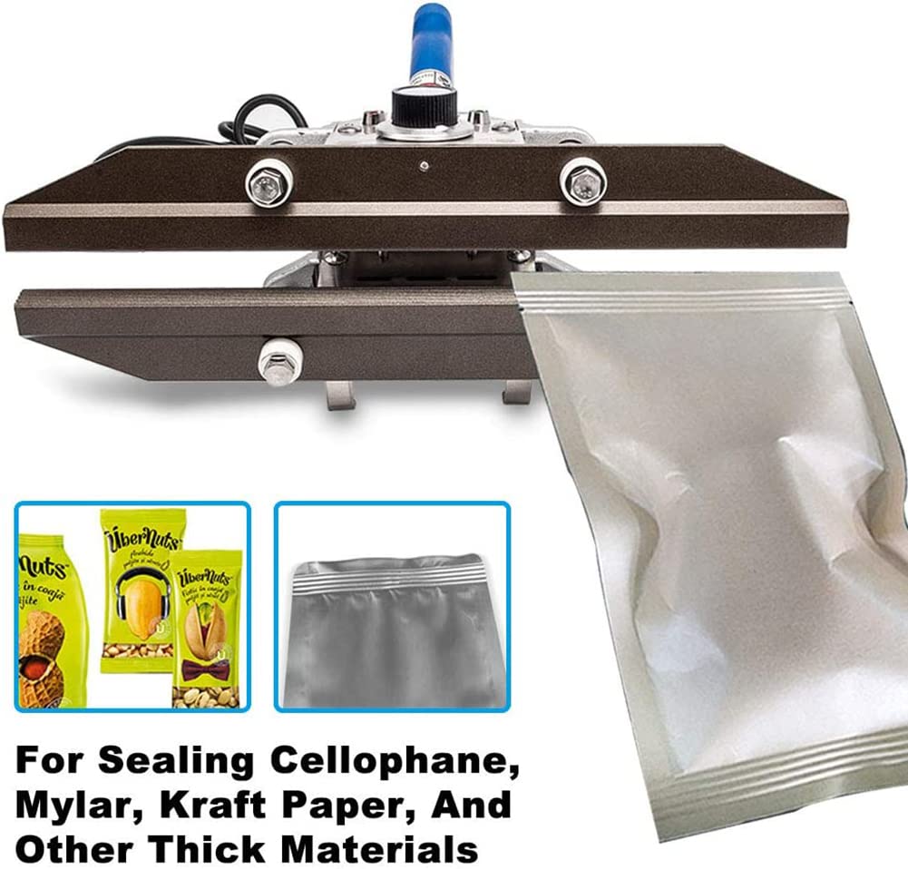 Sigillante portatile a crimpare a caldo, sigillatrice a caldo portatile per sacchetti in carta kraft e Mylar, riscaldamento uniforme, ideale per imballaggi alimentari, facile da usare, design durevole