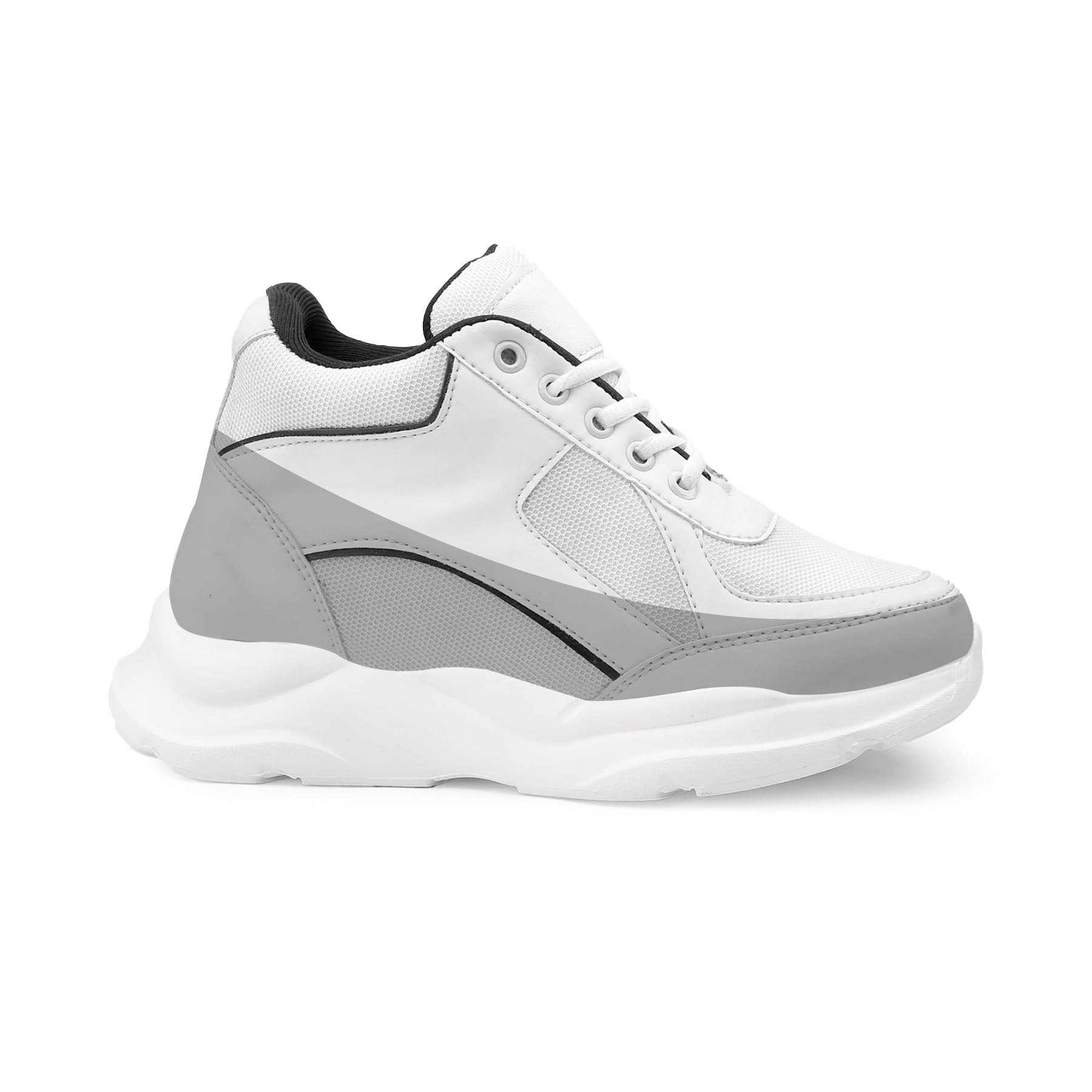 yuvrato baxi Women's 9 Cm Secret Height Increasing Corporate Casual Sneakers | Breathable Lace-Up Sports Shoes for Ladies with Flexible EVA Sole.-picture-30