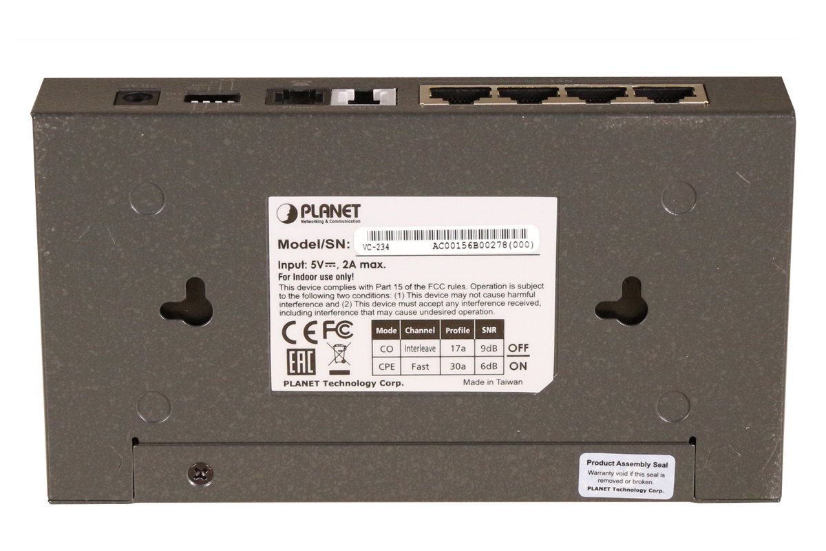 PLANET VC-234 SWITCH GESTIONADO FAST ETHERNET (10/100) NEGRO 1U