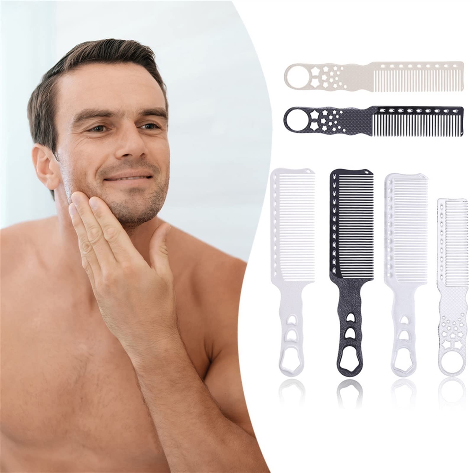 Kamm Haarpflege Haarkamm Schwarz Friseursalon Friseurkamm Breiter Zahn Haarschnitt Haarschneider Kamm Styling-Tool 1pc Haarbürste