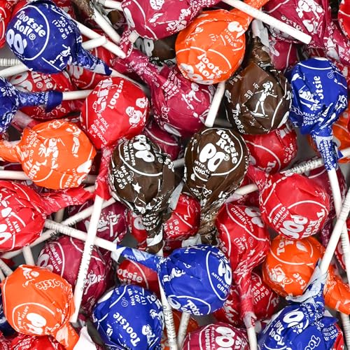 Classic Roll Pops with Chocolate Center, Bulk Bag (22 Count) &ndash; Assorted Fruit Flavors...