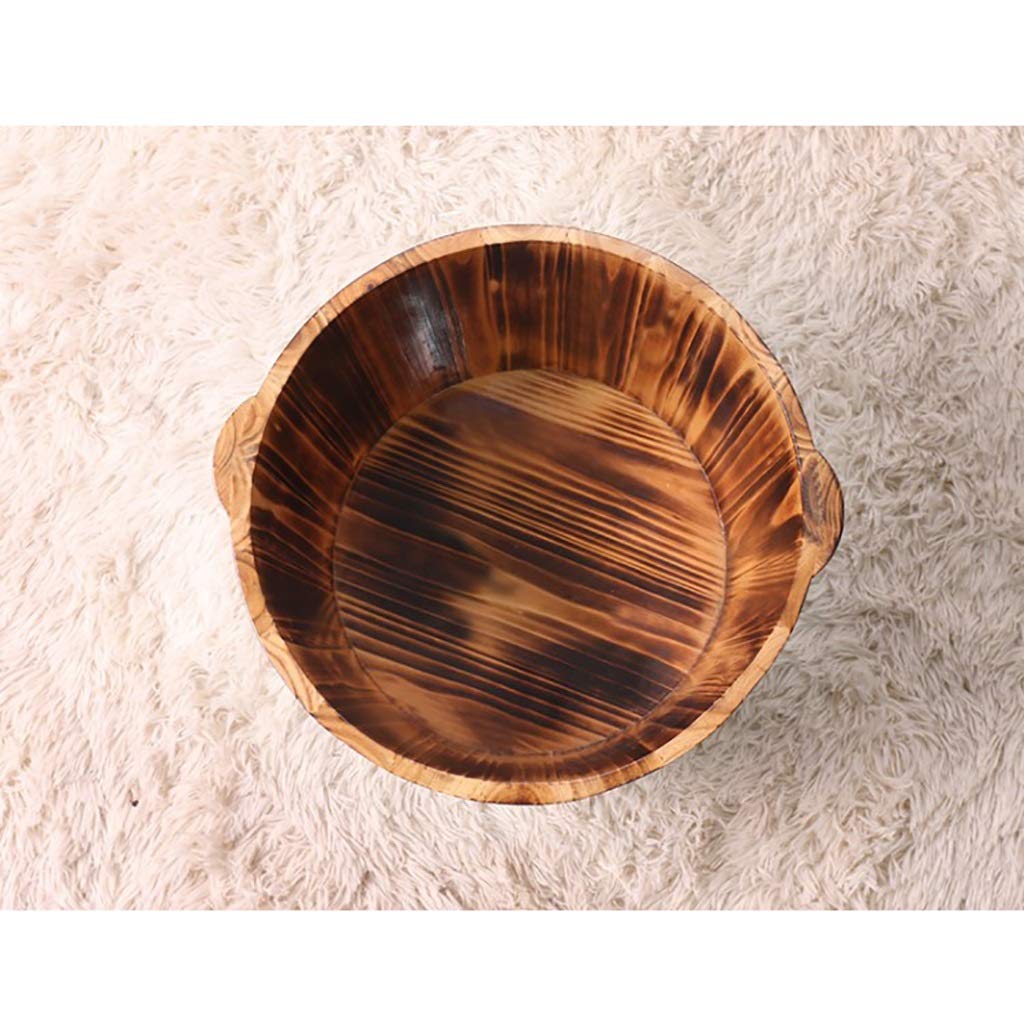 Barile per Piedi,Secchio da Bagno in Legno per Massaggio,Fatto a Mano,Pediluvi Superficie Liscia,Accessori per Il Bagno Anniversario Comfortable Anniversary