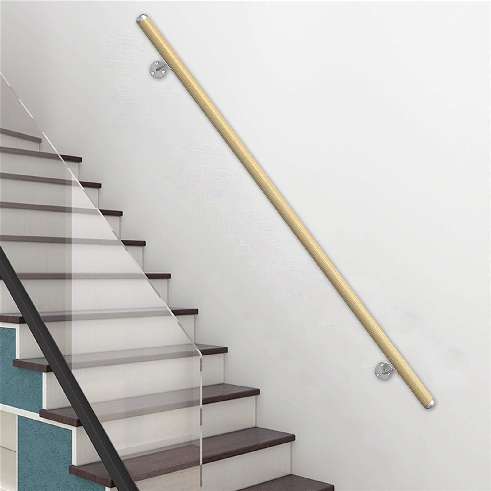 Main courante escalier en bois pour sécuriser le couloir de la maison