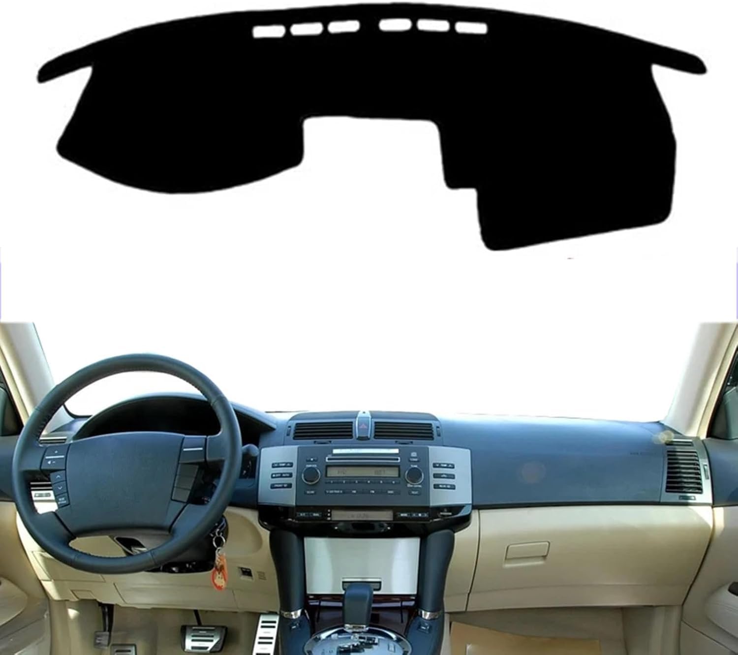 DdaiXQ Car Dashboard Mat For Toyota Reiz 2005-2009, Anti Slip Anti Glare Dustproof Dashboard Cover Pad Protector Dash Cover Sunshade Dashmat