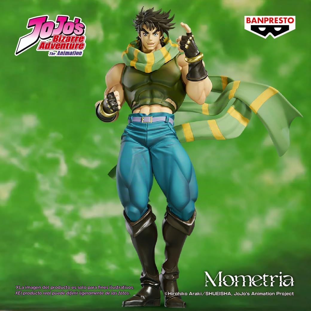 Banpresto BP29336P Figura de Accion Joseph Joestar Jojo’S Bizarre Adventure: Battle Tendency Mometria 22 cm, Multicolor, Figura Coleccionable, Óptimo para los Fanáticos del Anime