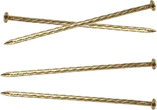 Juego de 15 estacas artificiales, estacas de metal galvanizado en espiral de 6 pulgadas de metal galvanizado para jardín, estacas de anclaje de