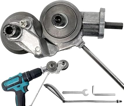 Artnery New Electric Drill Plate Cutter Attachment Drill Attachment Metal Cutter Sheet Metal Cutter Drill Attachment Double Headed Sheet Metal Nibbler Cutter.