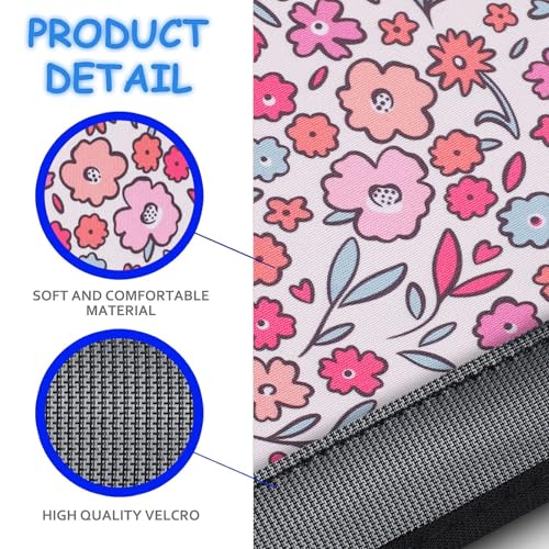 Image of YR Seat Belt Cover for Kids, Soft Comfort Seat Belt Cushion for Children, Cute Cartoon Pattern Car Seat Belt Pads Cover for Girls and Boys, 1 Pack (Pink Floral)