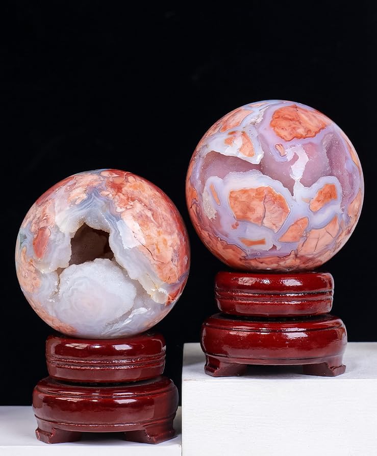 Crystal Balls, Small Gemstones, Agate,45~50mm