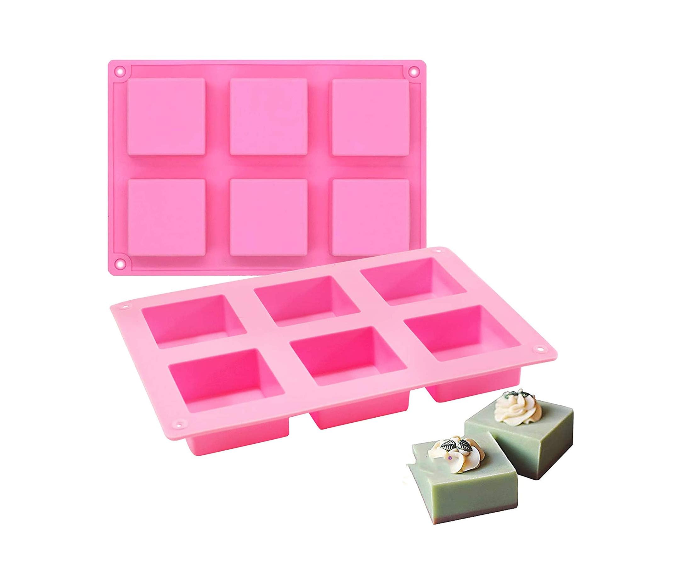 REDSKY 6 Cavities Silicone Cake Baking Mold, Biscuit Chocolate Mold, Ice Cube Tray, Soap Mold, Baking Mold Cake Pan Pack of 1-image-34