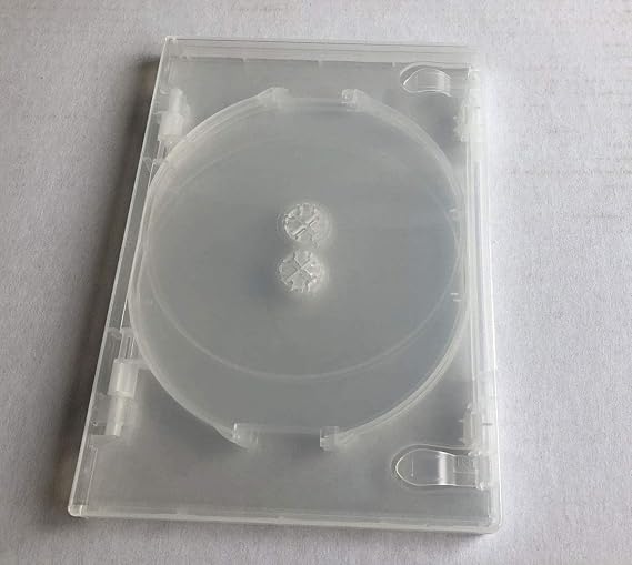Viva Elite New 1 DVD Replacement Case solid Super Clear Quad Hold 4 Discs Holder With Flap 14mm Spin