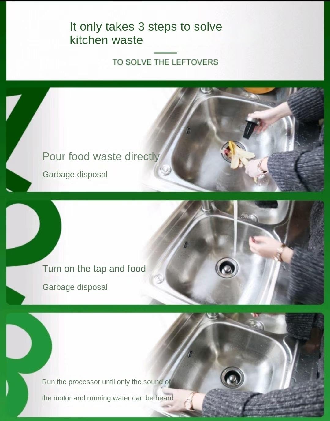 Tappo Tritarifiuti Per Lavello Cucina - Doppio Anello In ABS E Gomma Per Sminuzzatore Rifiuti - Foto 5