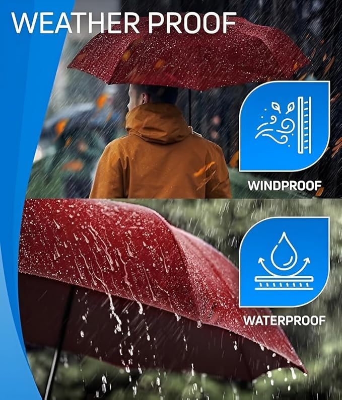 Image of SKYTONE Umbrella, Strong Compact & Easy Auto Open /Close For Sun-Wind and Rain UV Large Size Windproof Foldable For Men Women Kids Boys Girls