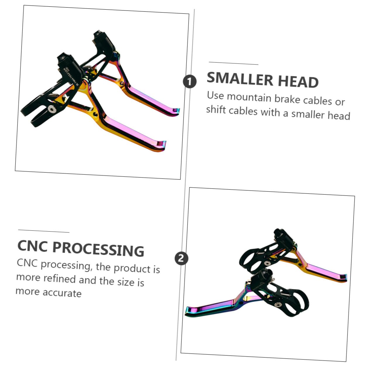 Toyvian 1paio Leva Freno Per Bicicletta Alluminio Leggero Sostituzione Per Manubri Design Accessorio Per Bici Da Corsa e Mountain Bike