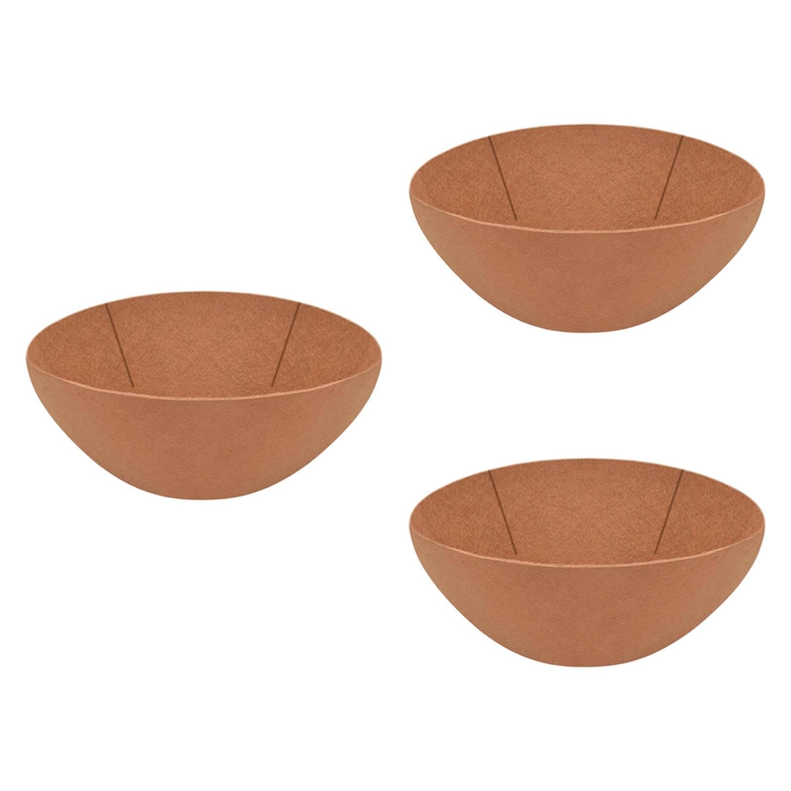 Baoblaze 3X Felt Planter Basket Liners, Flower Pot Liners Round Replacement Hanging for Window Indoor Outdoor Home Flowers, 16inch