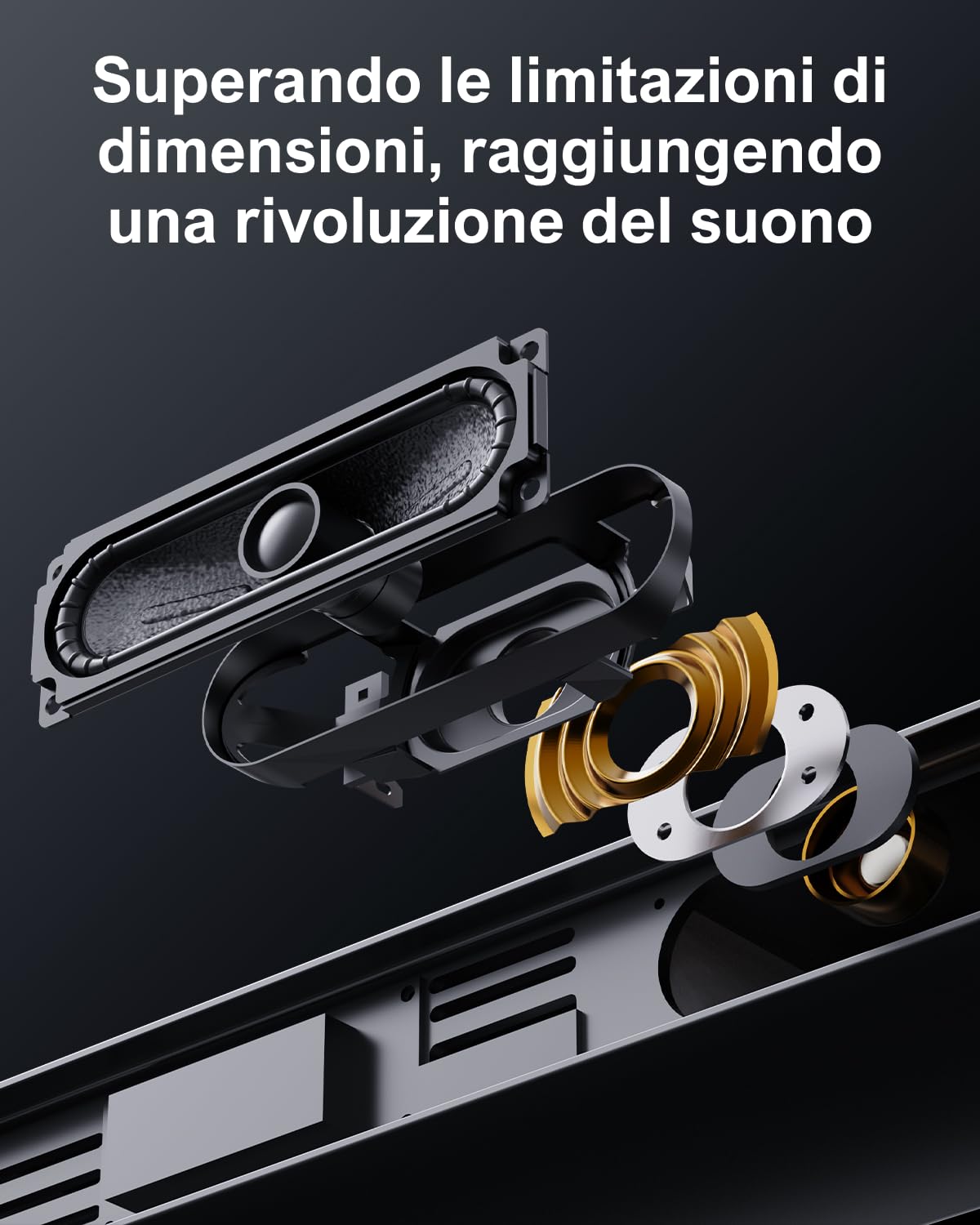 ULTIMEA Soundbar für TV Geräte mit Dolby Atmos, BassMX, 3D Surround Sound System für TV