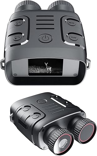 Gafas de visión nocturna, binoculares 1080p alcance de visión nocturna infrarroja 5X zoom digital, para caza, camping, viajes, vigilancia
