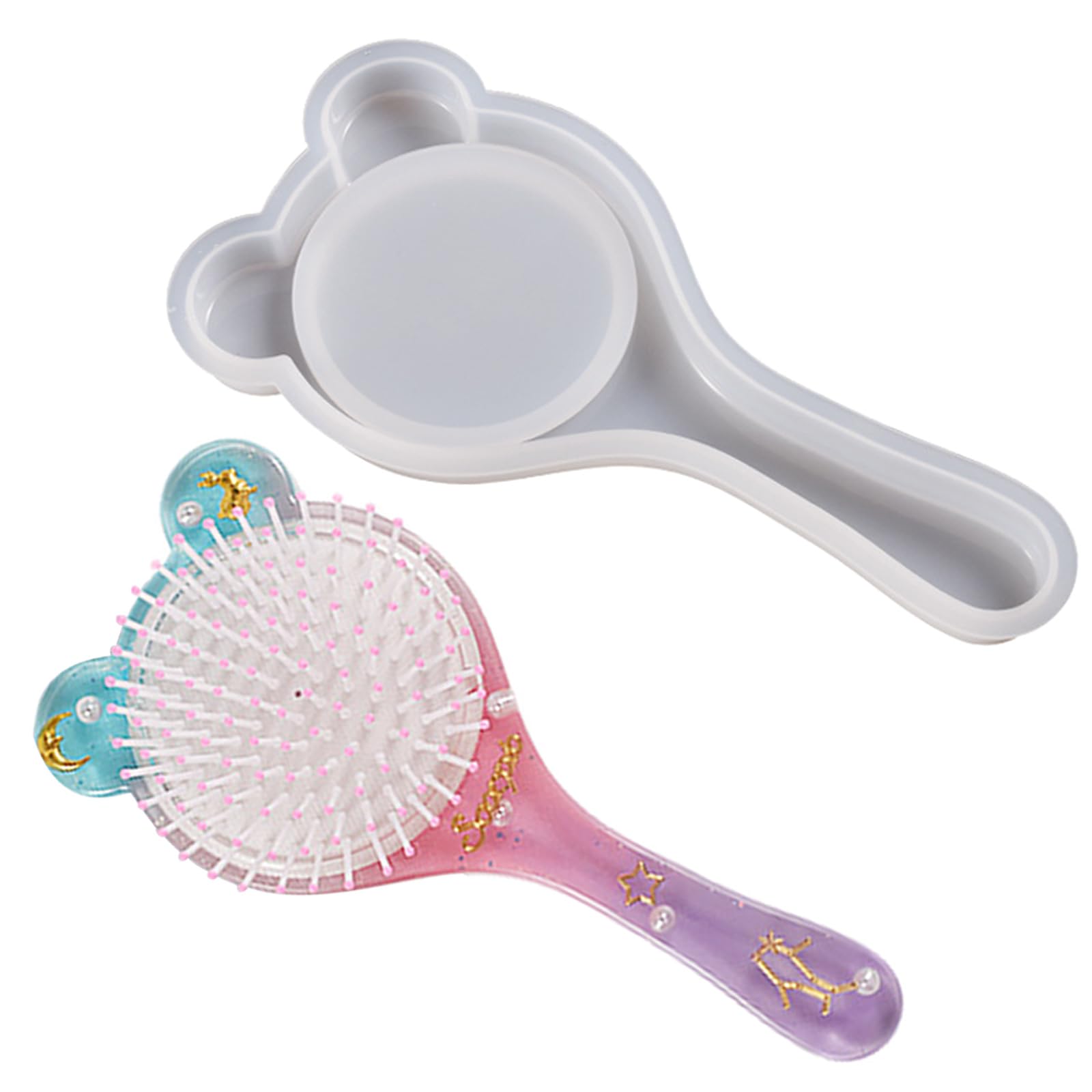 NOPOXA Comb Comb Silicone Mold Jewelry Crafts Resin Casting Mould Hairbrush Epoxy Resin for Hair Styling Comb