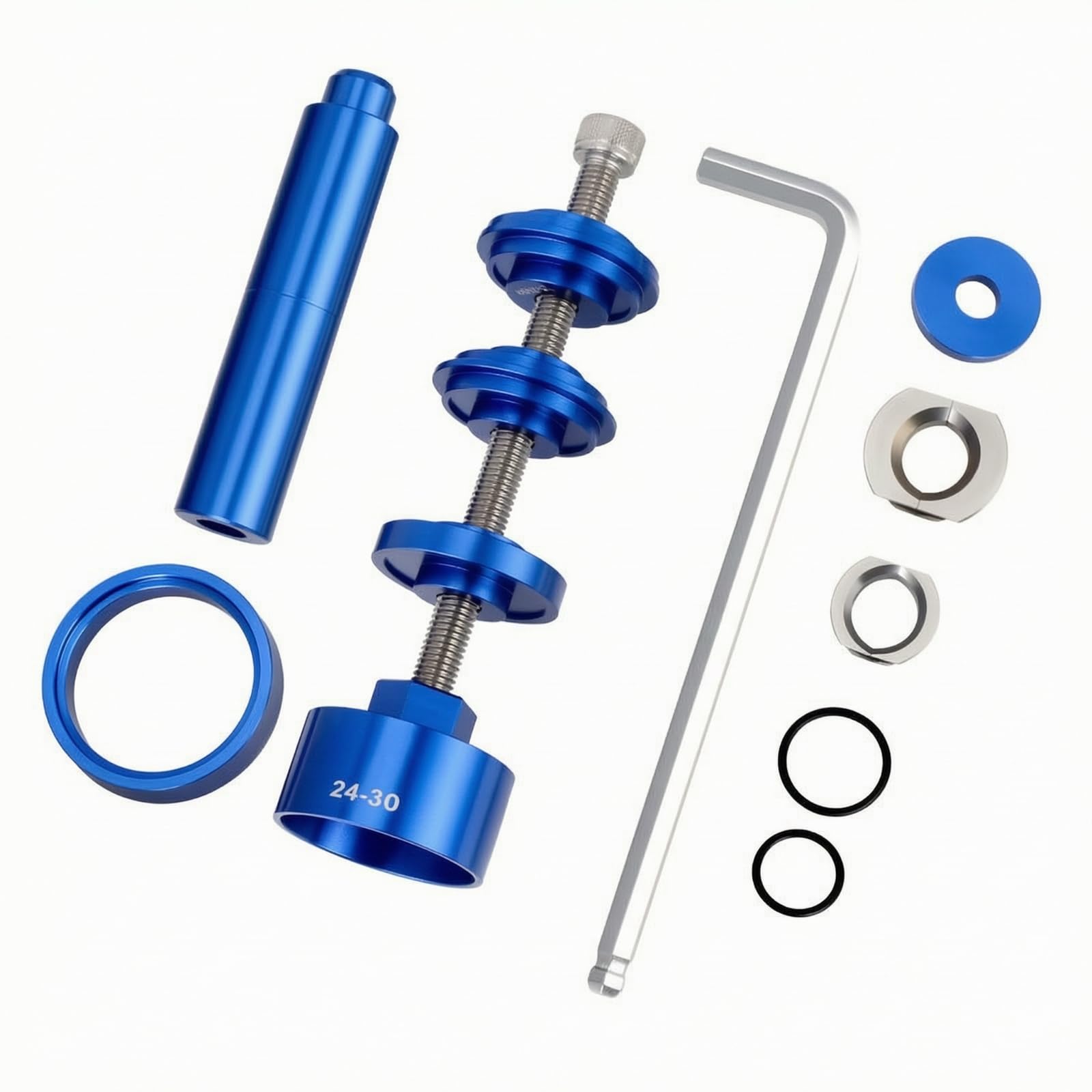 Kit Installatore Movimento Centrale per Bicicletta con Corpo in Alluminio Filettata in Acciaio Manico Zigrinato per Presa Sicura Adatto per
