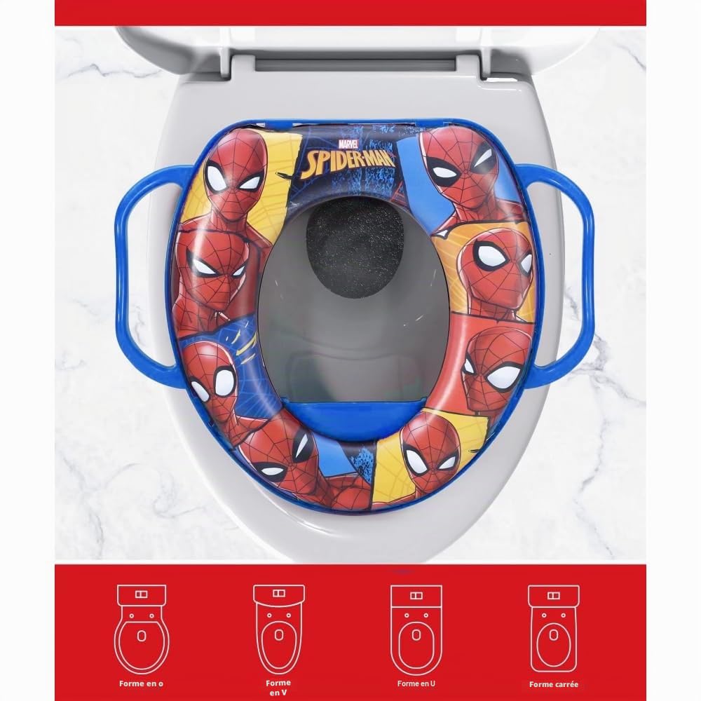 Réducteur WC pour enfants Spiderman Marvel adaptateur WC universel avec poignées
