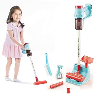 Kinderstaubsauger Spielzeugstaubsauger für Kinder Kabelloser Staubsauger Kinderrollenspiel Rollenspiel Set