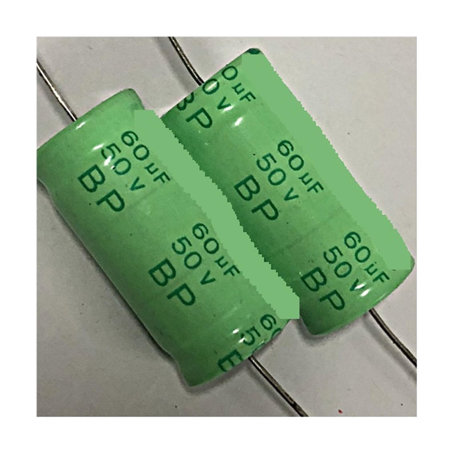 Condensateur 60uf 50V axial non-polaire lot de 2 pour filtrage audio hifi