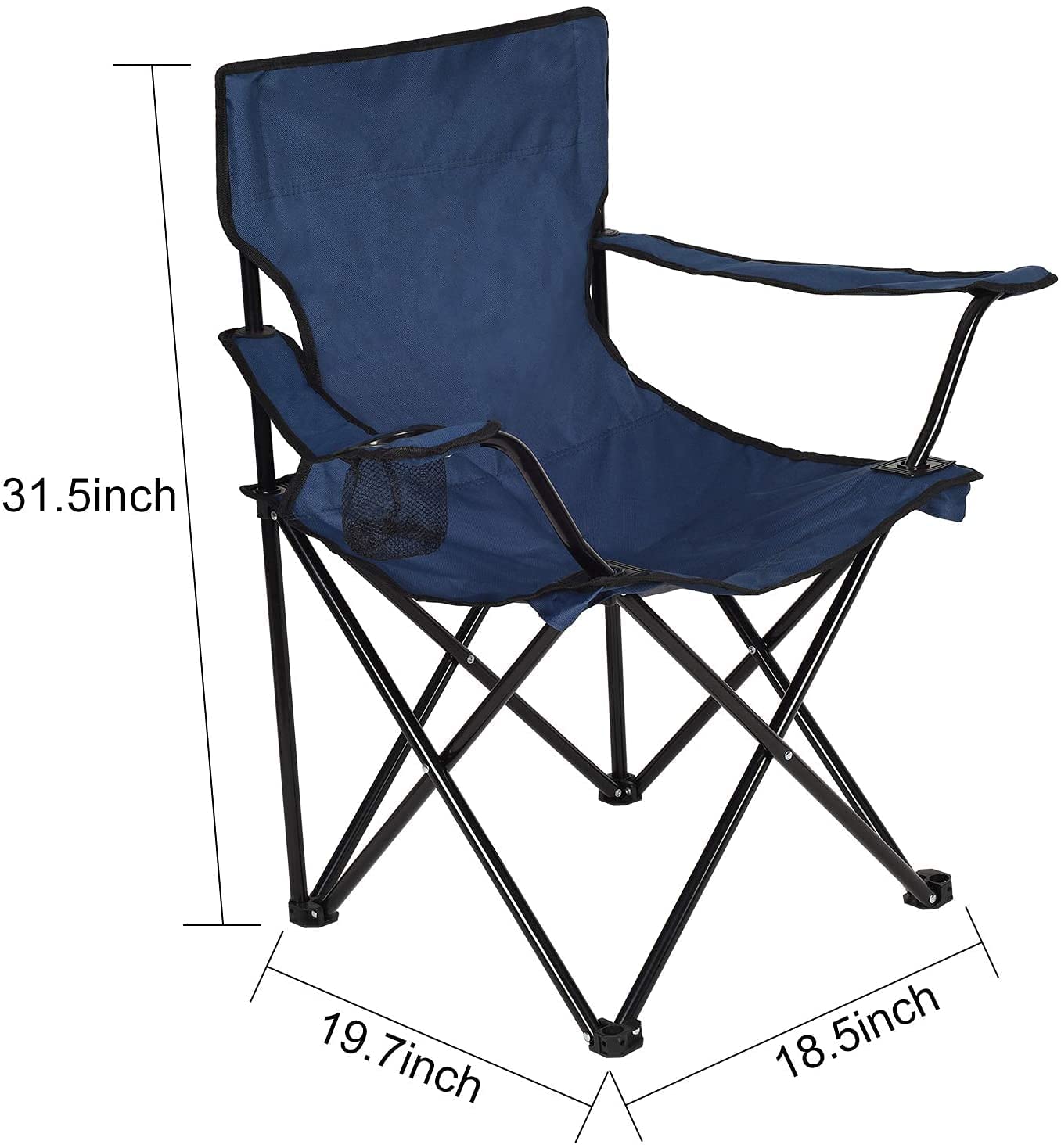 Sarjak Portable Folding Camping Chair with Carry Bag, Cup Holder, Heavy Duty Steel Frame, Outdoor Chair for Camping, Picnic, Fishing, Beach, Garden, Hiking and Travel (Multicolor) 1