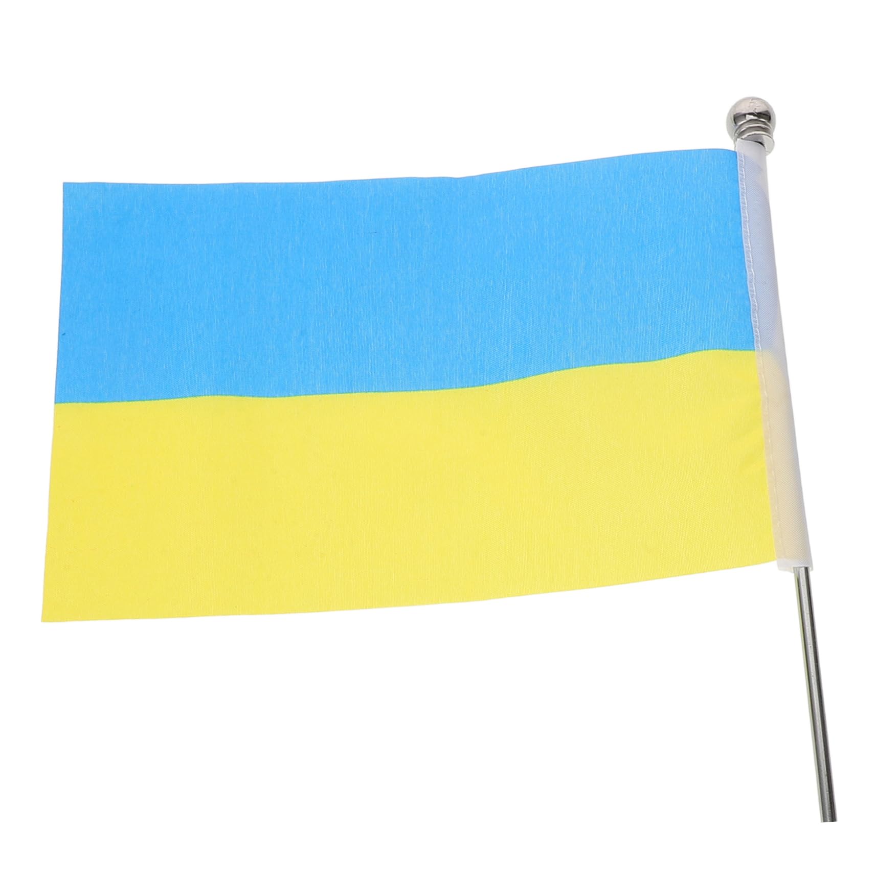 VANZACK 5 Sätze Ukrainische Tischflagge mit Metallständer Dekorative Desktop Flagge für Büro Besprechungsräume und Veranstaltungen und Farbecht Kleine Tischflaggen Dekoration