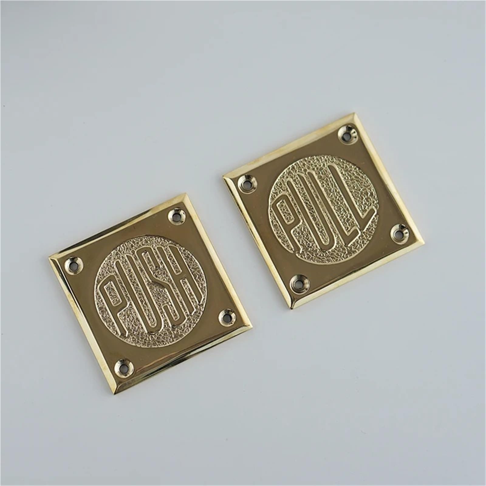 Señal De Empuje Y Tiro Decoración de pared latón con letrero vaivén adecuada for cafetería y hotel(PUSH and PULL)