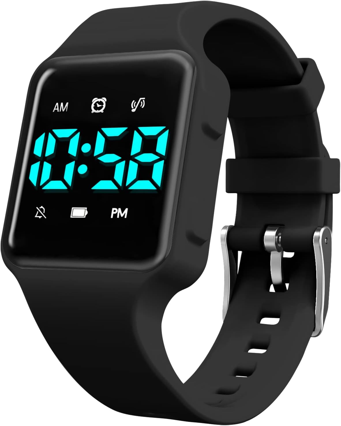 Kids Potty Training Watch, Waterproof Digital Rechargeable Watches for Toddler with Countdown/Alarm Clocks/Music and Vibration Reminder, Timer Watch to Remind Children to Go to the Toilet L6658-Black, 03-Black