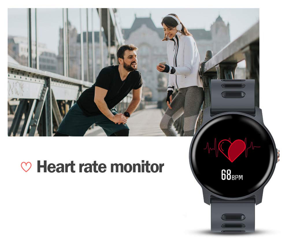 Bluetooth 4.0, IP68 Impermeabile attività Tracker 1.3 Pollici, IPS Schermo a Colori, frequenza cardiaca, Pressione sanguigna, Sonno, Calorie, Monitor, contatore Passo Nero