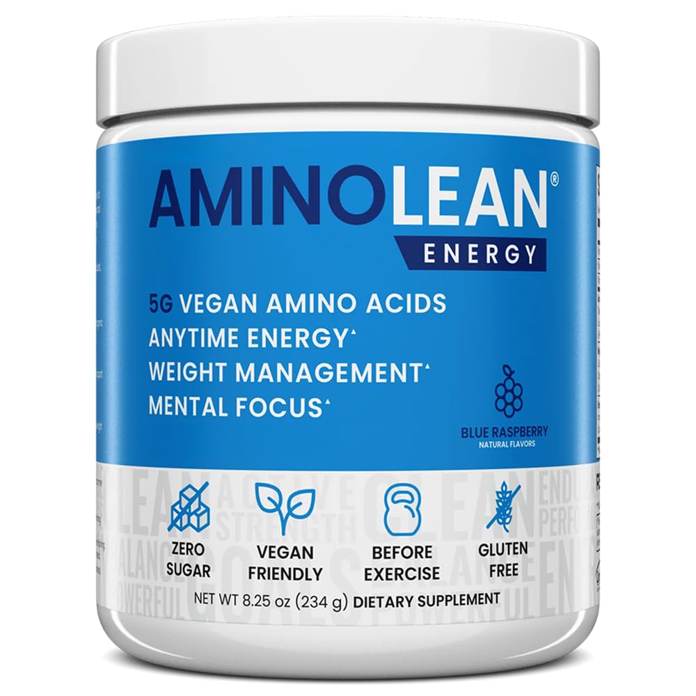 AminoLean Pre Workout Powder - Natural Amino Energy with Vegan Amino Acids