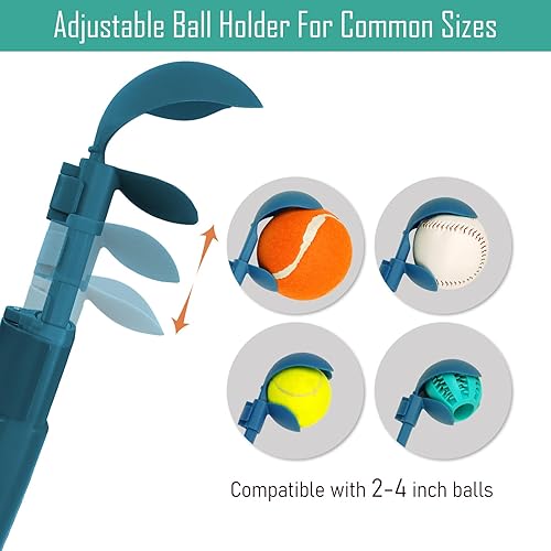 Miniatura 3 de Lanzador de bolas para perros con 3 bolas de juguete masticables, lanzador de bolas elástico para perros pequeños, medianos y grandes, juguetes