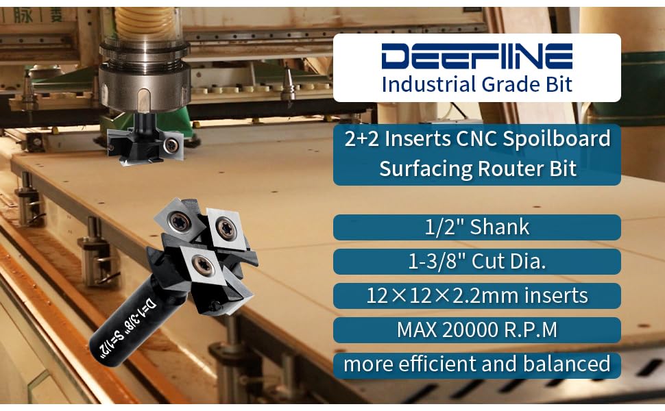 DEEFIINE Slab Flattening Router Bit