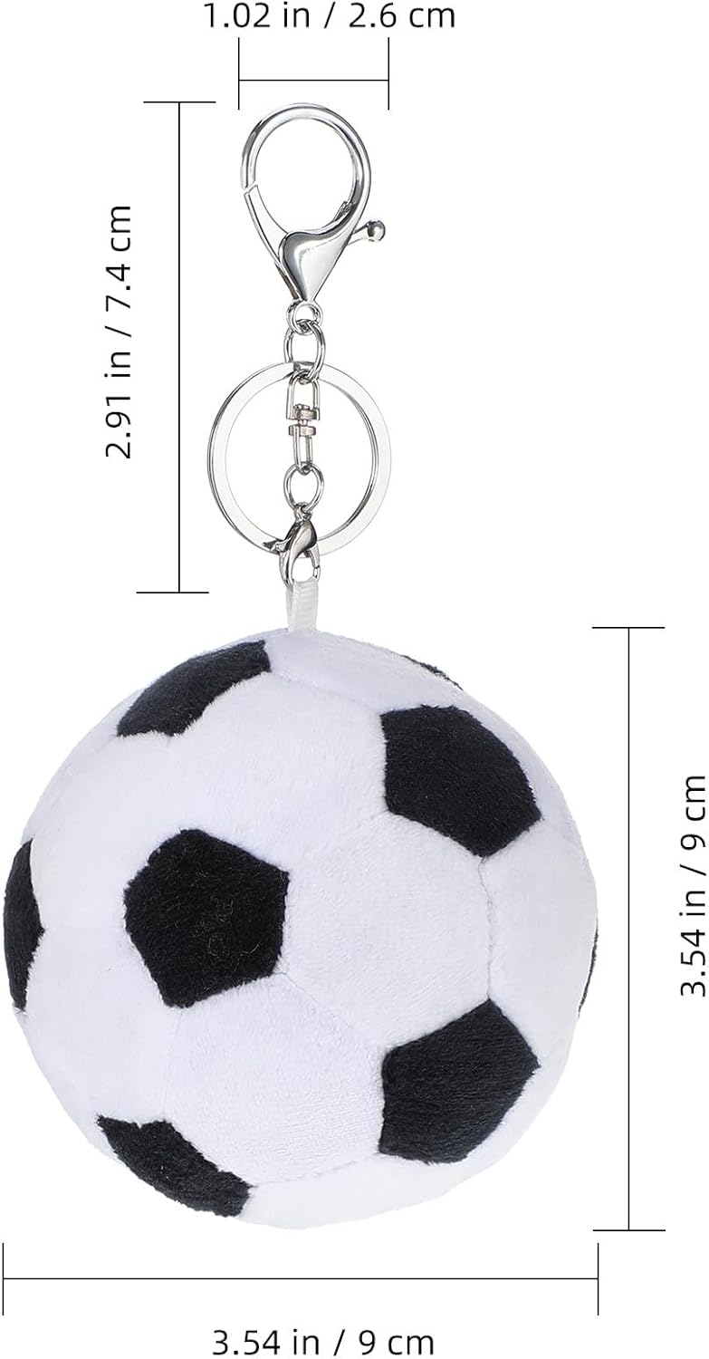 Veemoon Plush Soccer Ball Keychain Stuffed Football Keychain Sports Ball Key Ring Backpack