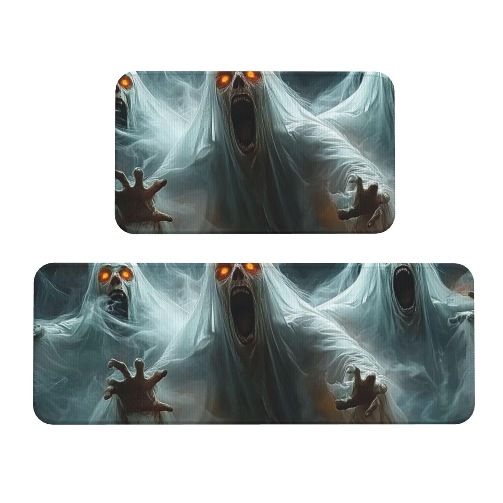 Tapetes de cocina acolchados de 43 x 119 cm, juego de 2 piezas decorativas