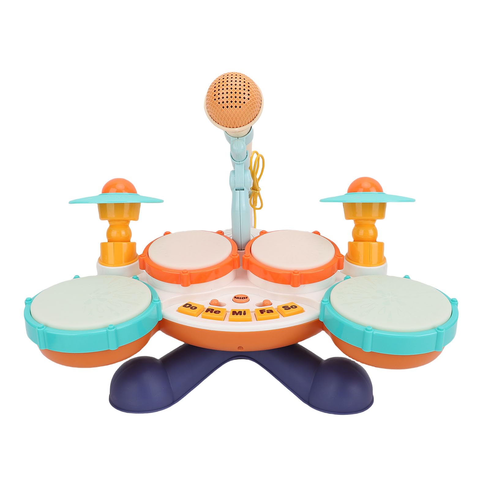 banapoy Kindertrommel-Set für Kleinkinder von 1–3 Jahren, Multifunktionales Baby-Musikinstrument, Spielzeug mit Licht, Handschlag, Tasteninstrument und Jazztrommel für 1-jährige und Mädchen Im Alter