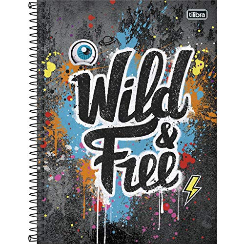 Caderno Espiral Graffiti 10x1-160 Folhas - Tilibra - Branco