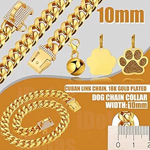 Dog-Chain-Collars-Gold-Dog-Collar-10mm-Cuban-Link-Dog-Collar-Stainless-Steel-Cuban-Link-Dog-Collar-with-CZ-Diamond-Buckle-Bling-for-Puppy-Small-Medium-Large-Dogs-includes-Dog-tag-Bell10 - Cucciolini Doodles   Dog-Chain-Collars-Gold-Dog-Collar-10mm-Cuban-Link-Dog-Collar-Stainless-Steel-Cuban-Link-Dog-Collar-with-CZ-Diamond-Buckle-Bling-for-Puppy-Small-Medium-Large-Dogs-includes-Dog-tag-Bell10