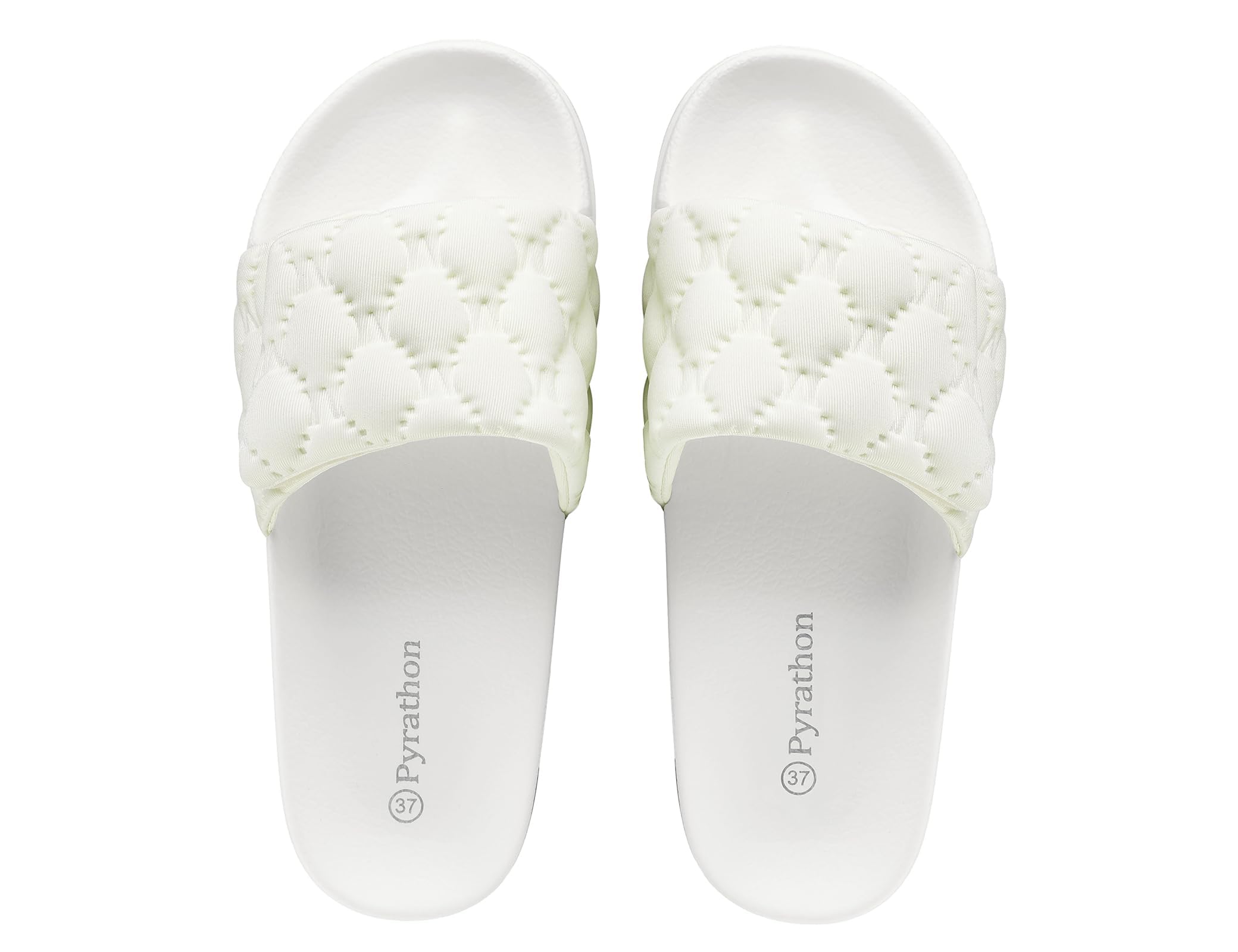 Pyrathon Badelatschen Damen Badeschuhe Slider Klettverschluss Leichte Arch Support Schlappen Hausschuhe Sommer Badeschlappe 36-41EU