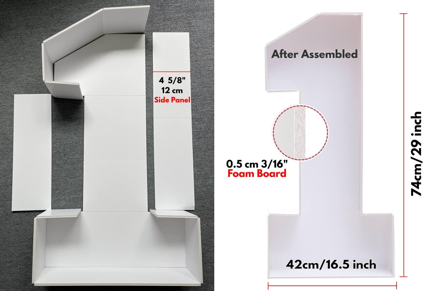 Mosaic Balloon Frame Light Up Marquee PreCut Kit Number 1 CutOut