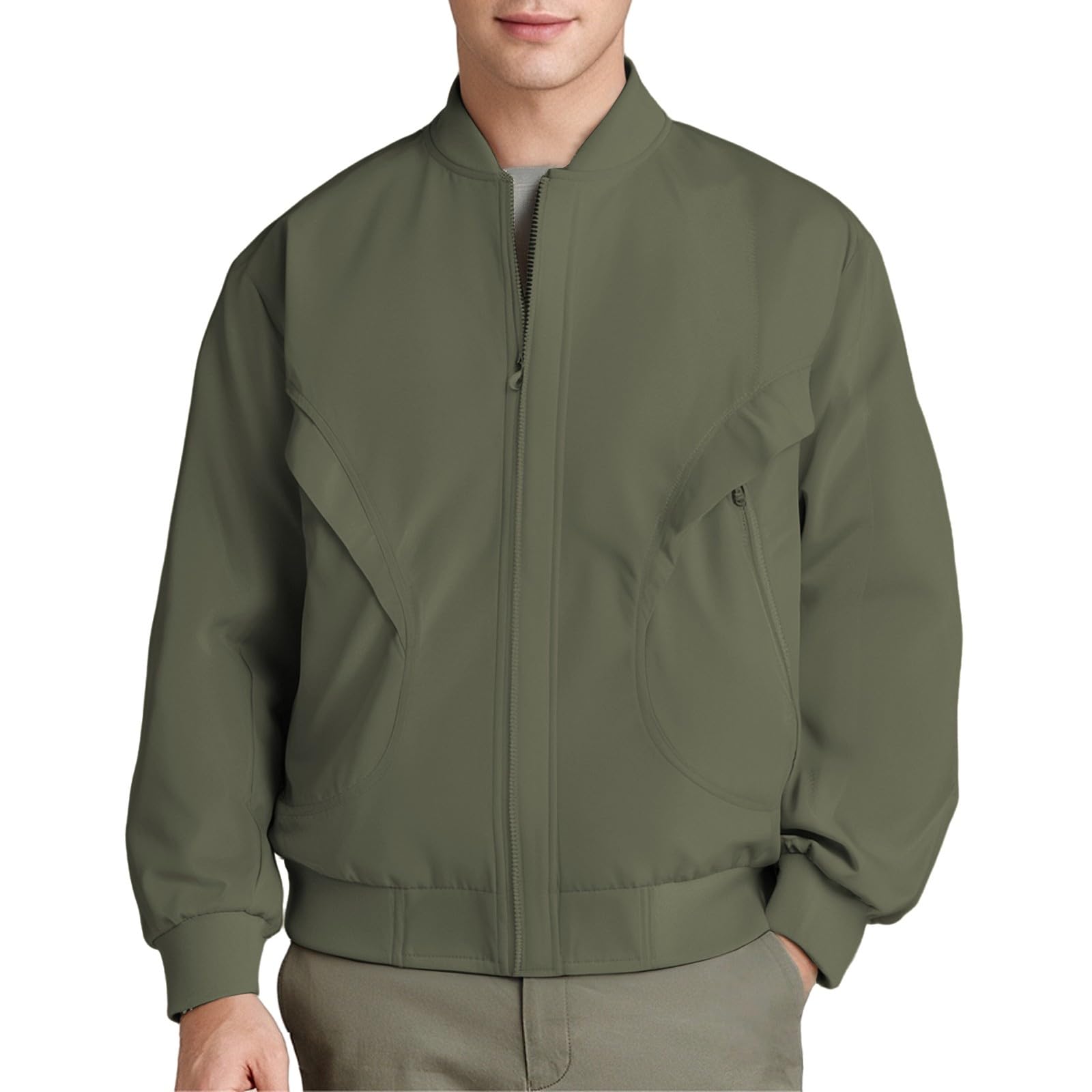 Générique Veste Coupe Vent Homme Léger Slim Fit Manteaux Manches Longues Léger Veste D'automne Chaud Pardessus Coupe Vent Manteau D'extérieur Randonnée, Déplacements Quotidiens