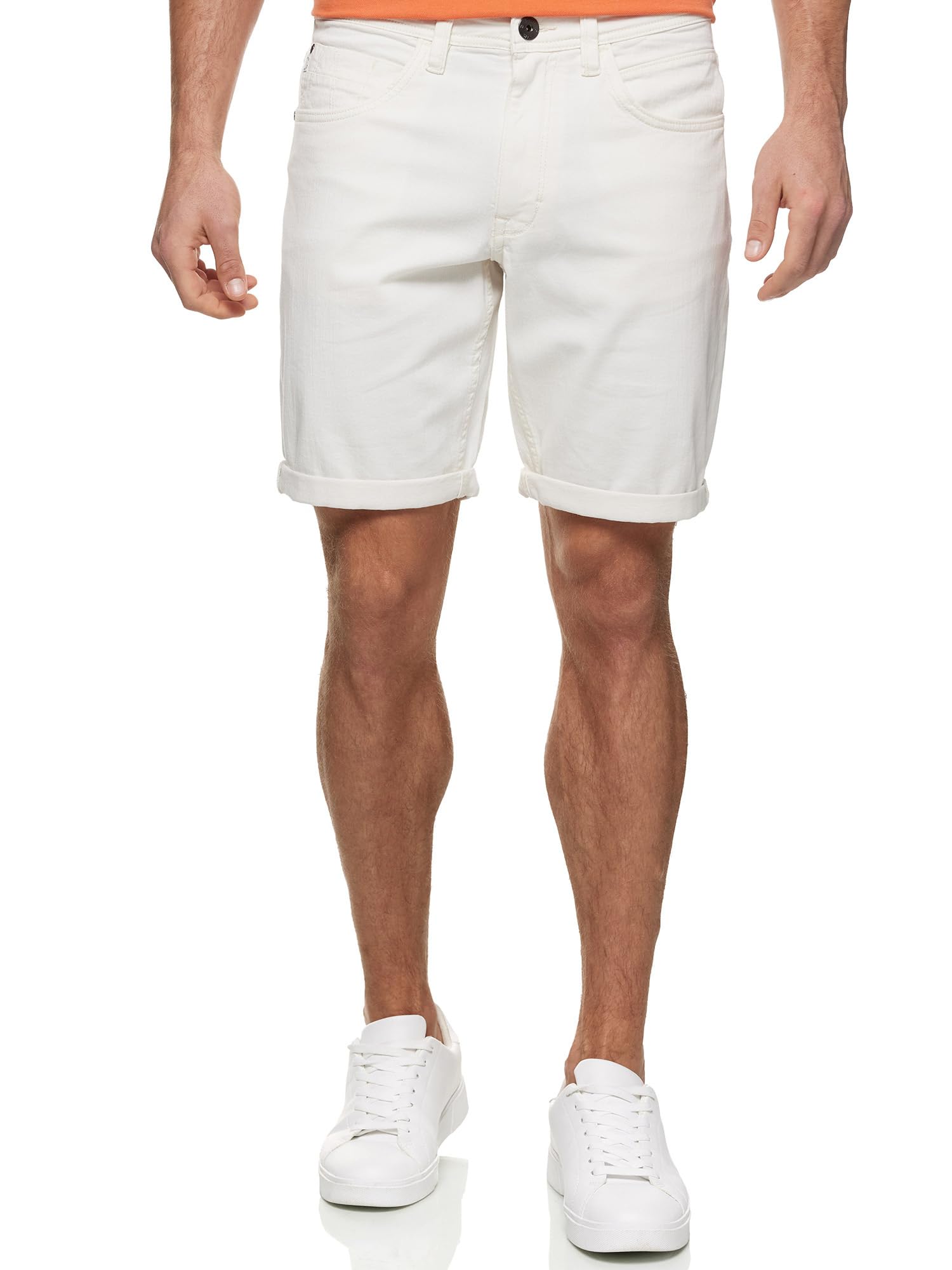 Indicode Hombres Page Jeans Shorts | Pantalones Cortos Vaqueros con 5 Bolsillos