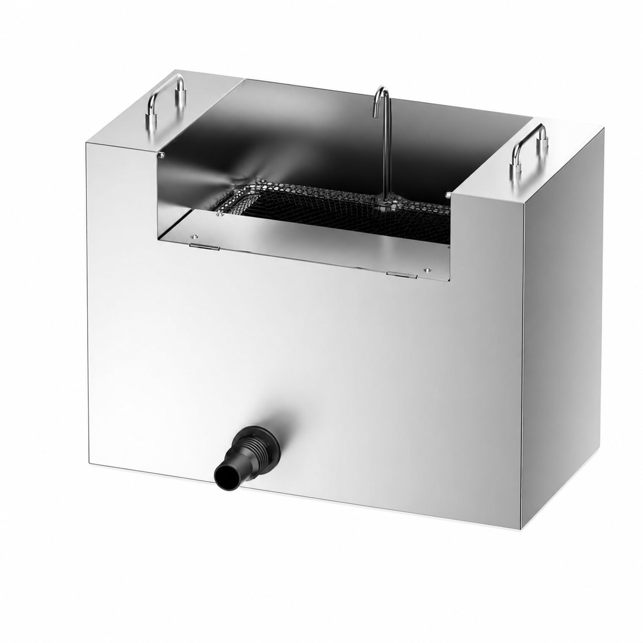AquaOne Teichskimmer CSP-16000, schwimmender Oberflächenskimmer für Teiche & Koiteiche, integrierte 20.000 l/h Pumpe, großer 20–22 l Filterkorb, Edelstahlgehäuse