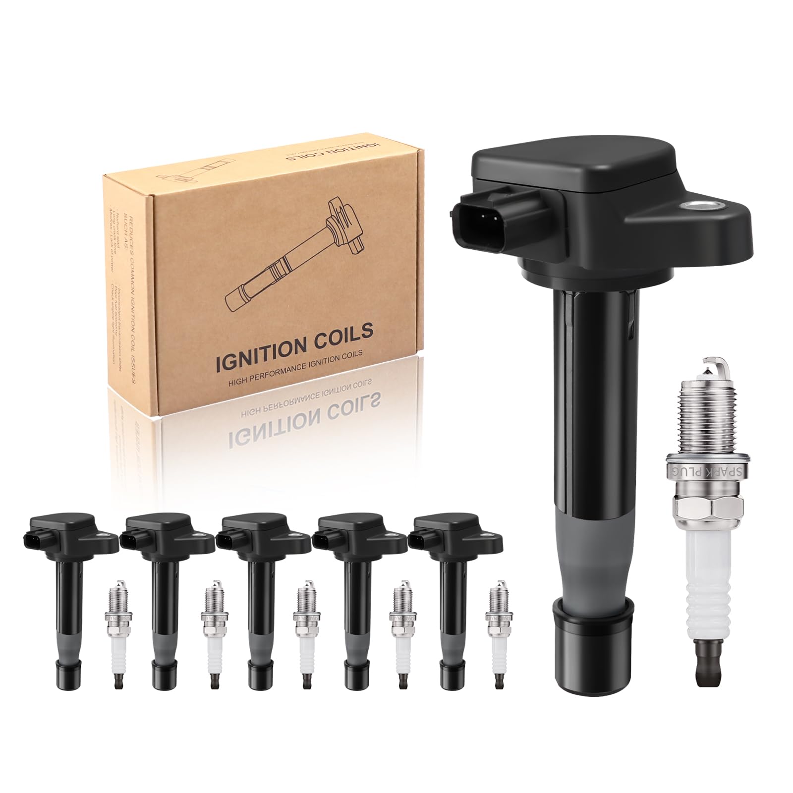 6 Pack Spark Plug And Ignition Coil Set UF603 For Acura TL Honda - Foto 6