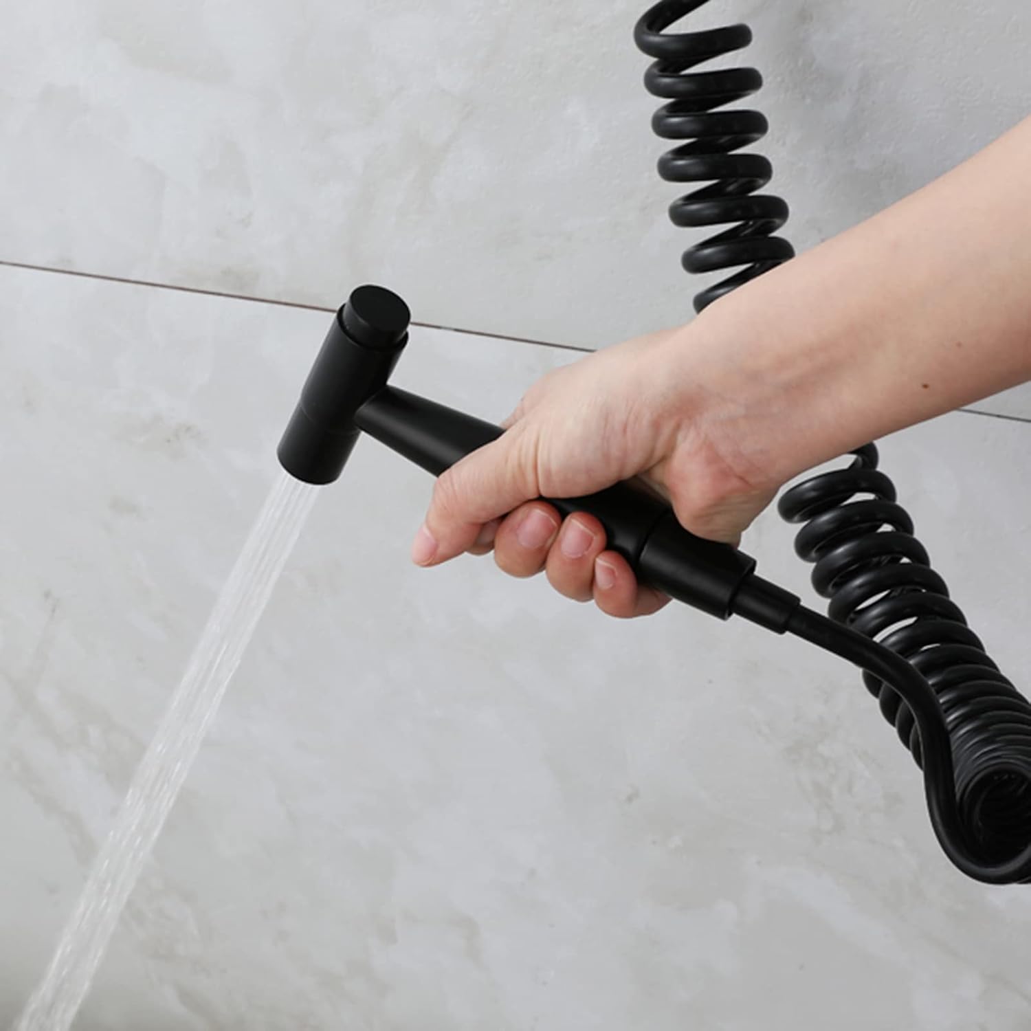 Handheld Bidet Sprayer Black Bathroom Diaper Sprayer Bidet Sprayer Head Black Toilet Shower Head Stainless Steel Sprayer Black Bathroom Toilet Cleaning