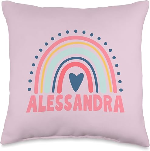 Idea Regalo Personalizzata con Nome Gifts Idea Alessandra Name Custom Woman Myth Legend Pink Birthday Party Throw Pillow, 16x16, Multicolor Idea Regalo Personalizzata con Nome Gifts Idea Alessandra Name Custom Woman Myth Legend Pink Birthday Party Throw Pillow, 16x16, Multicolor