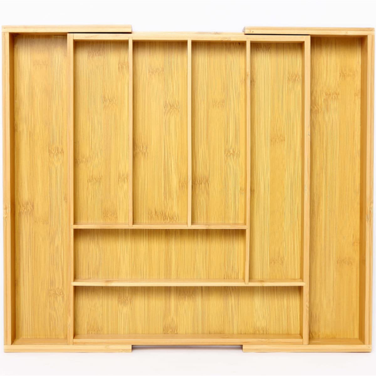 Bamboo Expandable Kitchen Drawer Organizer and Utensil Organizer